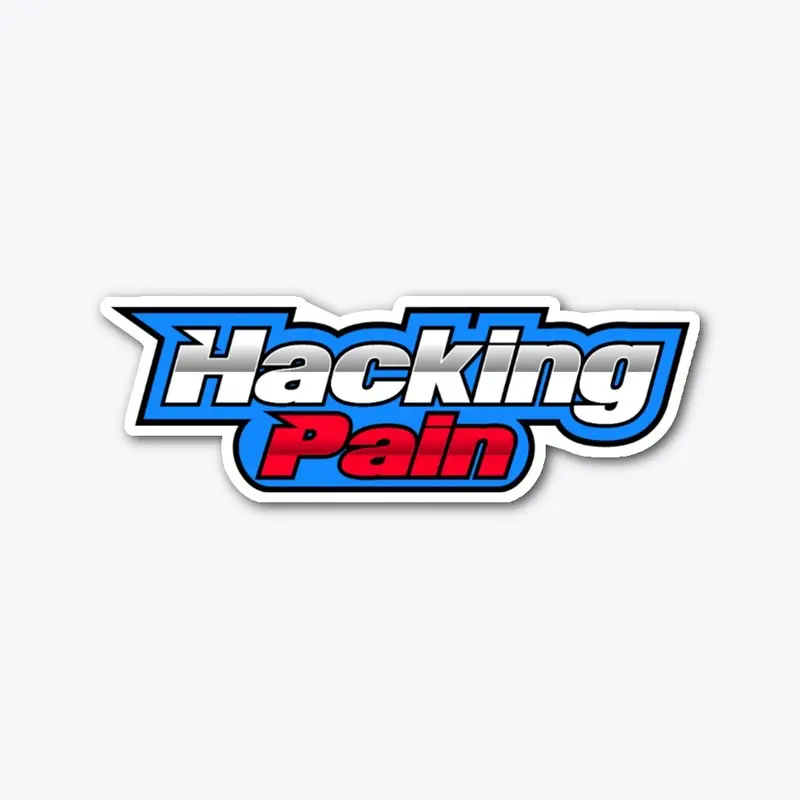 Hacking Pain text logo sticker