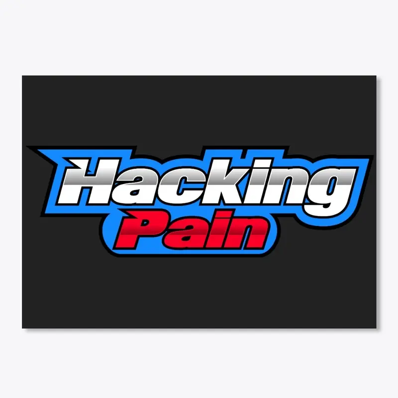 Hacking Pain text logo sticker